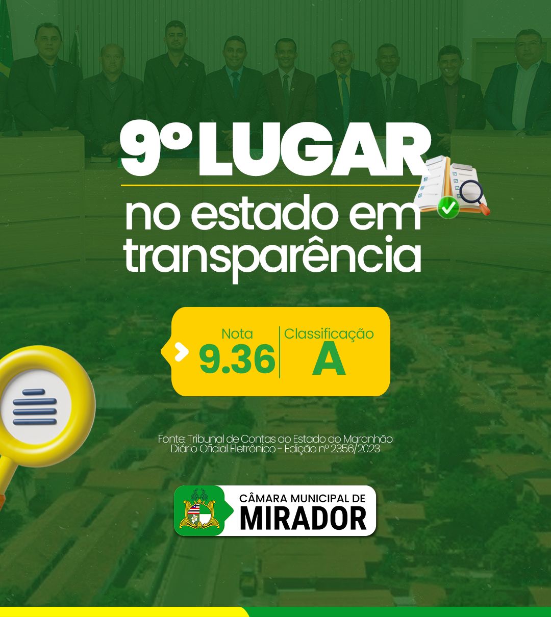 9º LUGAR EM TRANSPARÊNCIA